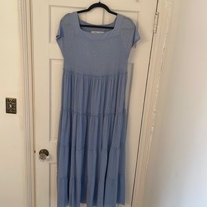 Free People Cornflower Blue Maxi Dress, Sz S